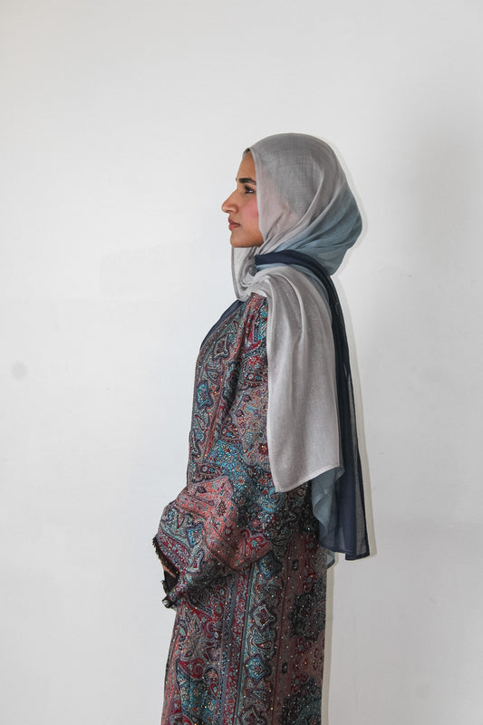 Teal Mosaic Pashmina Abayah