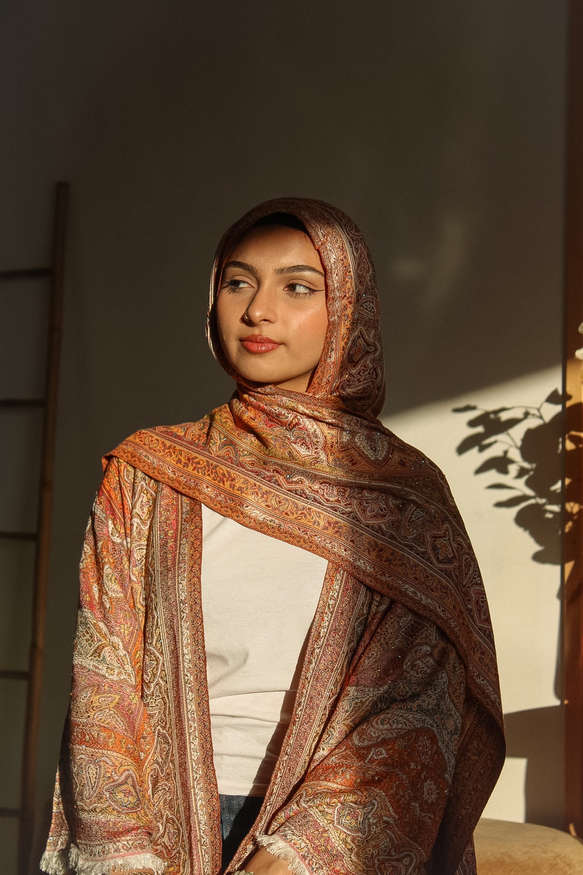 Saffron Glow Pashmina Abayah