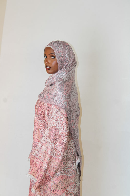 Rose Petal Pashmina Abayah