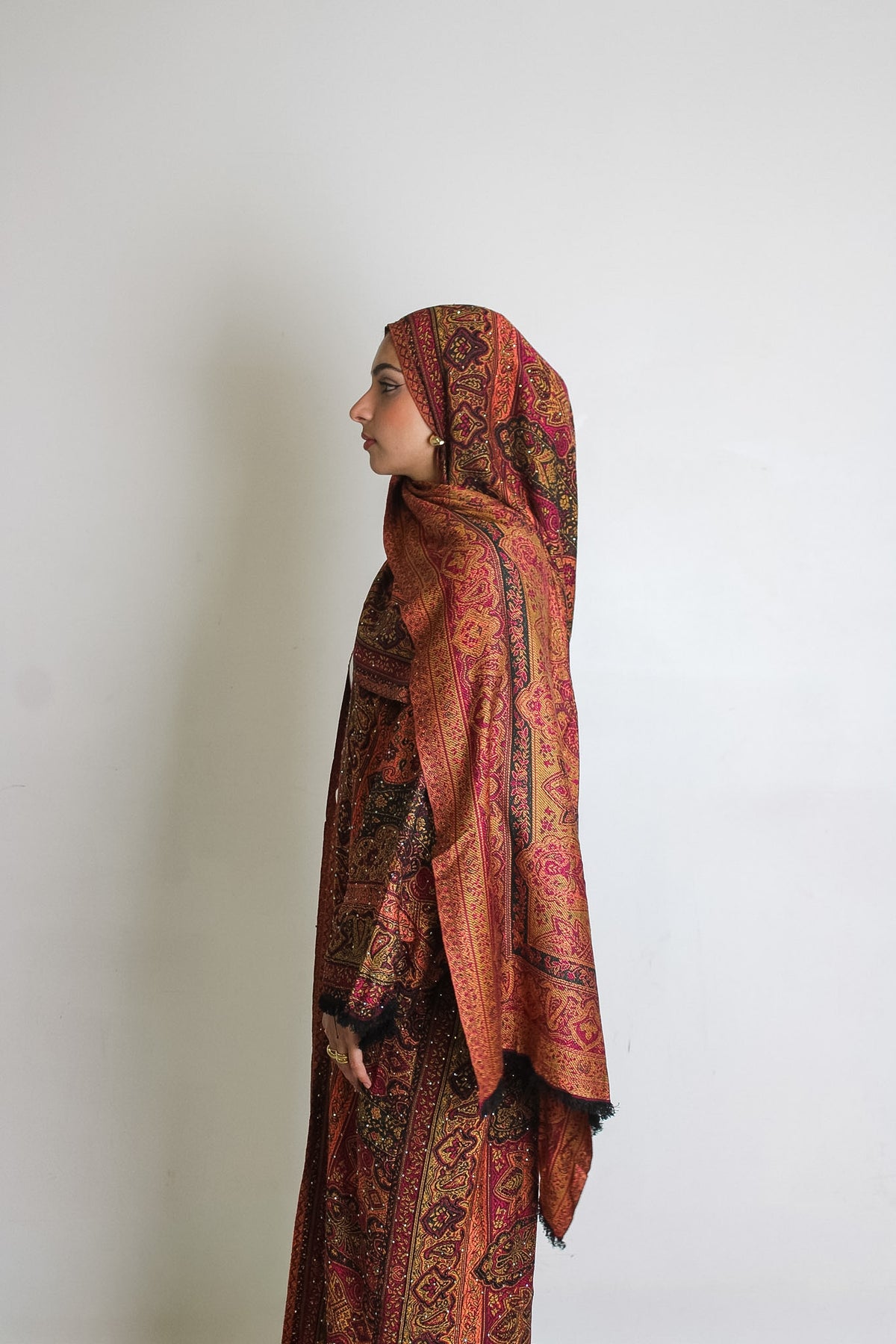 Rust Royale Pashmina Abayah